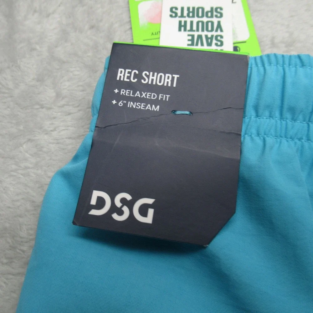 DSG Rec Shorts Men XXL Blue Elastic Drawstring Waist Relaxed Quick Dry Lined NEW